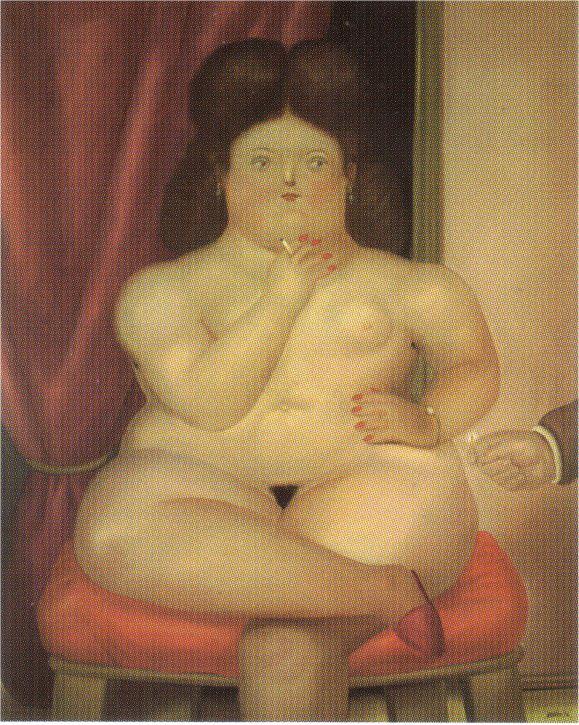Woman Sitting Fernando Botero Oil Paintings